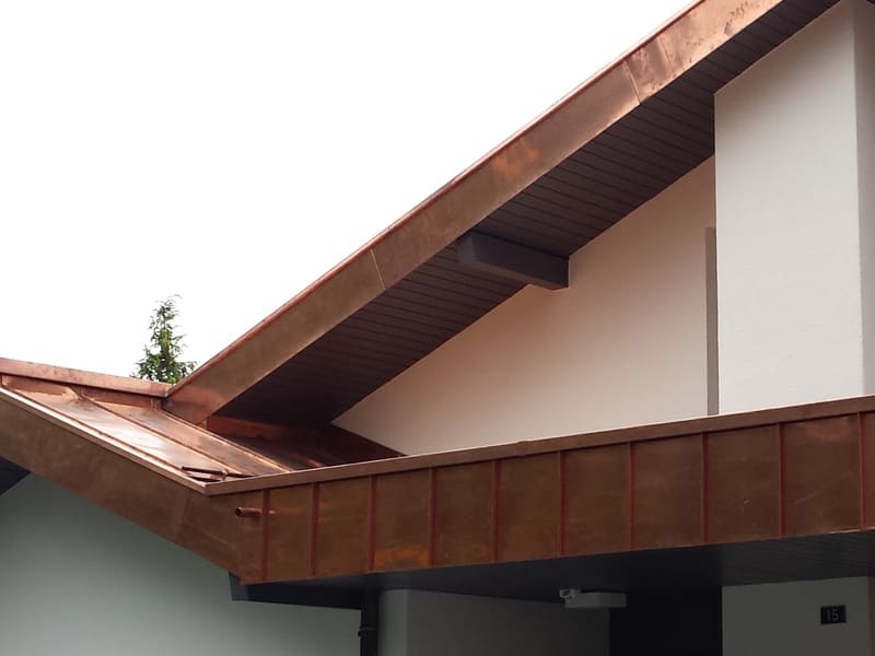 Ferblanterie maison contemporaine